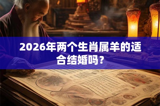2026年两个生肖属羊的适合结婚吗？