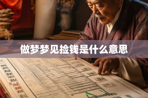 做梦梦见捡钱是什么意思