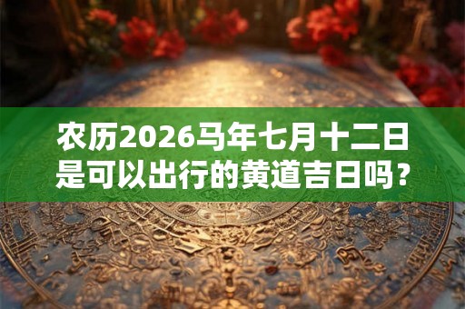农历2026马年七月十二日是可以出行的黄道吉日吗？