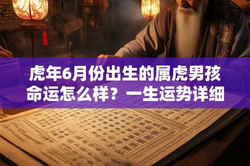 虎年6月份出生的属虎男孩命运怎么样?一生运势详细解析! 虎年6月份出生的属虎男孩命运怎么样?一生运势详细解析!