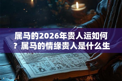 属马的2026年贵人运如何？属马的情缘贵人是什么生肖？