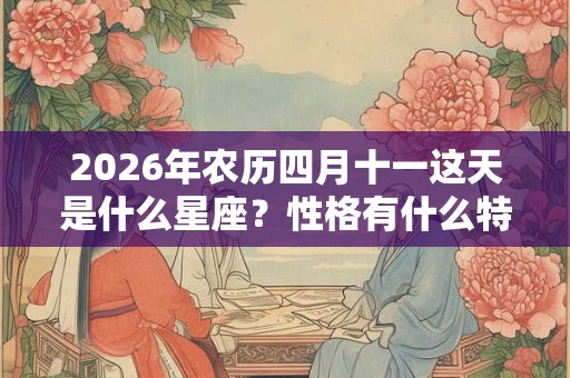 2026年农历四月十一这天是什么星座？性格有什么特点？