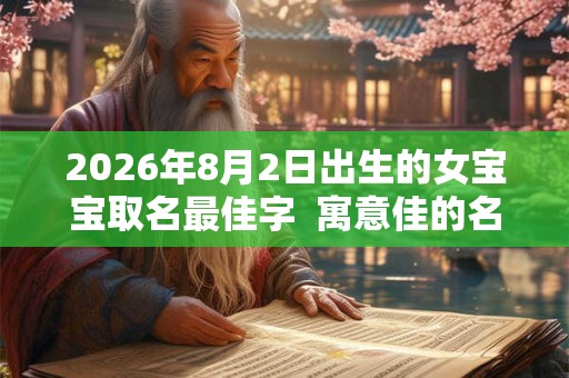 2026年8月2日出生的女宝宝取名最佳字 寓意佳的名字大全 2026年8月2日出生的女宝宝取名最佳字 寓意佳的名字大全