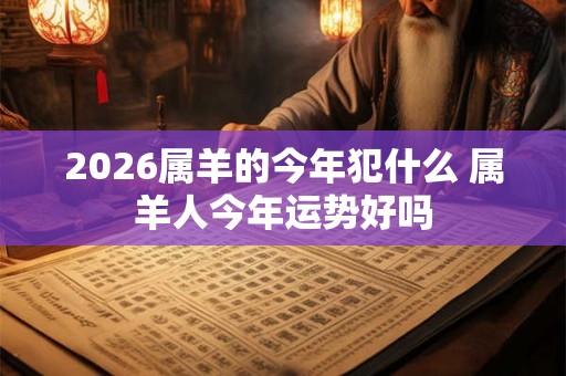 2026属羊的今年犯什么 属羊人今年运势好吗