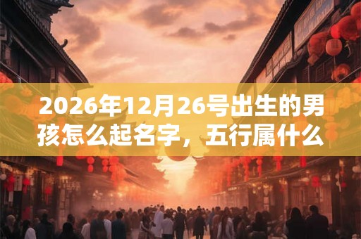 2026年12月26号出生的男孩怎么起名字,五行属什么 2026年12月26号出生的男孩怎么起名字,五行属什么