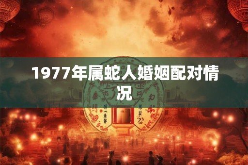 1977年属蛇人婚姻配对情况 1977年属蛇人婚姻配对情况