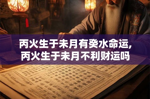 丙火生于未月有癸水命运,丙火生于未月不利财运吗