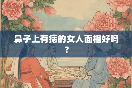 鼻子上有痣的女人面相好吗？