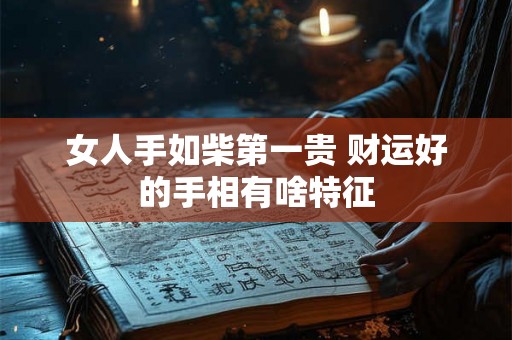 女人手如柴第一贵 财运好的手相有啥特征