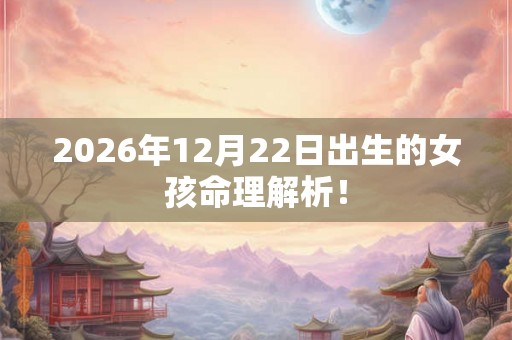 2026年12月22日出生的女孩命理解析! 2026年12月22日出生的女孩命理解析!