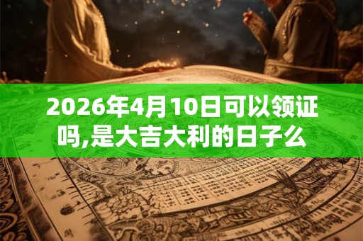 2026年4月10日可以领证吗,是大吉大利的日子么