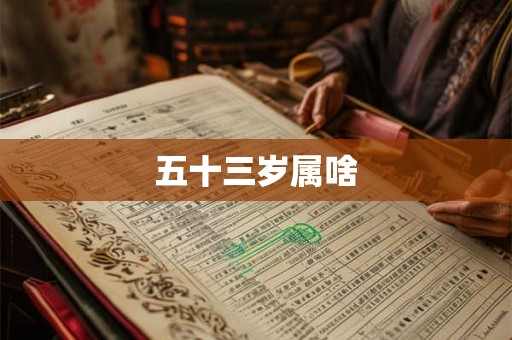 五十三岁属啥