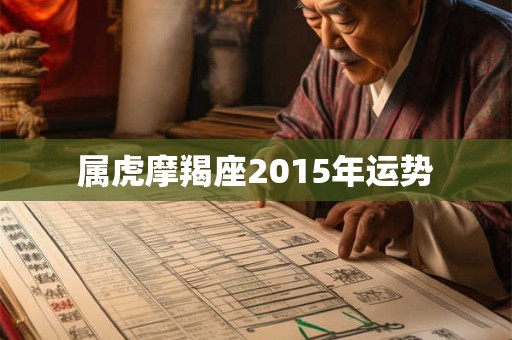 属虎摩羯座2015年运势