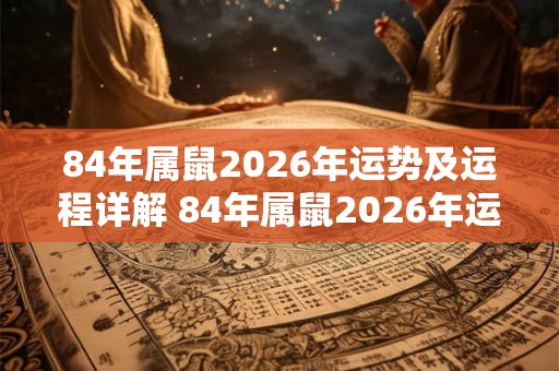 84年属鼠2026年运势及运程详解 84年属鼠2026年运势如何