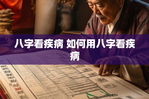 八字看疾病 如何用八字看疾病