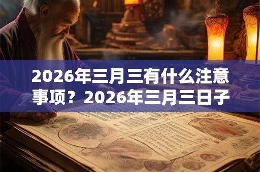 2026年三月三有什么注意事项？2026年三月三日子好吗？