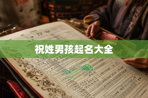 祝姓男孩起名大全