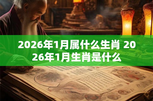 2026年1月属什么生肖 2026年1月生肖是什么