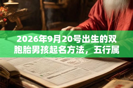 2026年9月20号出生的双胞胎男孩起名方法，五行属什么