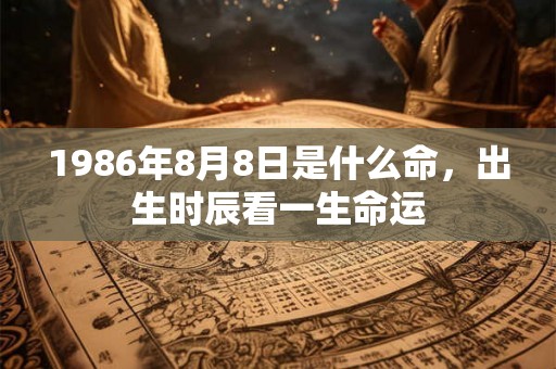 1986年8月8日是什么命,出生时辰看一生命运 1986年8月8日是什么命,出生时辰看一生命运