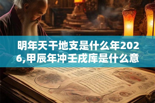 明年天干地支是什么年2026,甲辰年冲壬戌库是什么意思