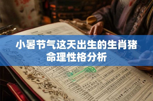 小暑节气这天出生的生肖猪命理性格分析