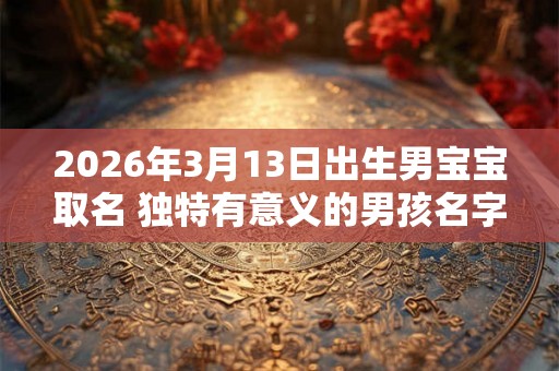 2026年3月13日出生男宝宝取名 独特有意义的男孩名字
