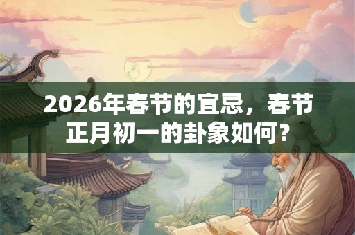 2026年春节的宜忌,春节正月初一的卦象如何? 2026年春节的宜忌,春节正月初一的卦象如何?