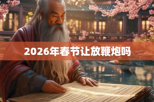 2026年春节让放鞭炮吗