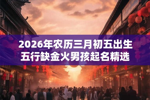 2026年农历三月初五出生五行缺金火男孩起名精选
