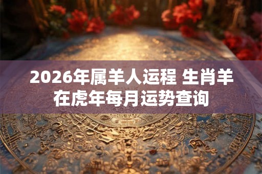 2026年属羊人运程 生肖羊在虎年每月运势查询 2026年属羊人运程 生肖羊在虎年每月运势查询