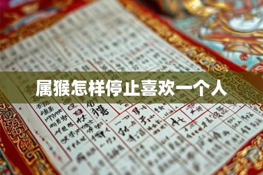 属猴怎样停止喜欢一个人