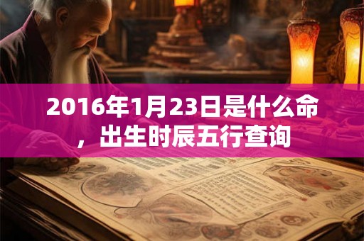 2016年1月23日是什么命,出生时辰五行查询 2016年1月23日是什么命,出生时辰五行查询