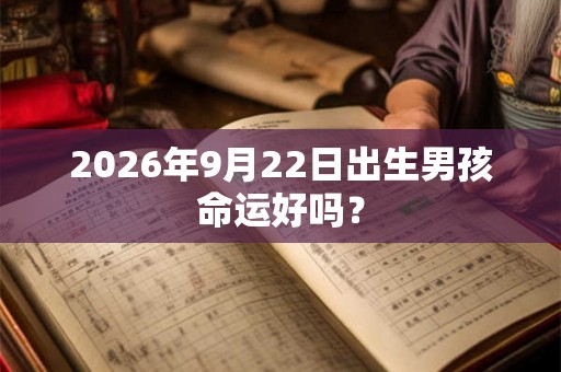 2026年9月22日出生男孩命运好吗？