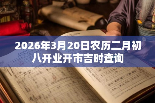 2026年3月20日农历二月初八开业开市吉时查询
