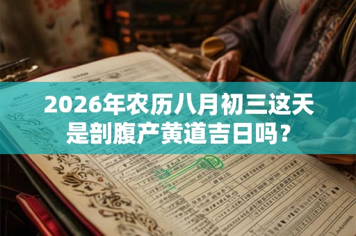 2026年农历八月初三这天是剖腹产黄道吉日吗？