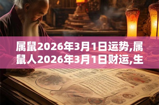 属鼠2026年3月1日运势,属鼠人2026年3月1日财运,生肖鼠2026年3月1日运势 属鼠2026年3月1日运势,属鼠人2026年3月1日财运,生肖鼠2026年3月1日运势