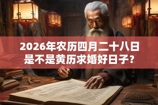 2026年农历四月二十八日是不是黄历求婚好日子? 2026年农历四月二十八日是不是黄历求婚好日子?