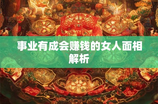 事业有成会赚钱的女人面相解析