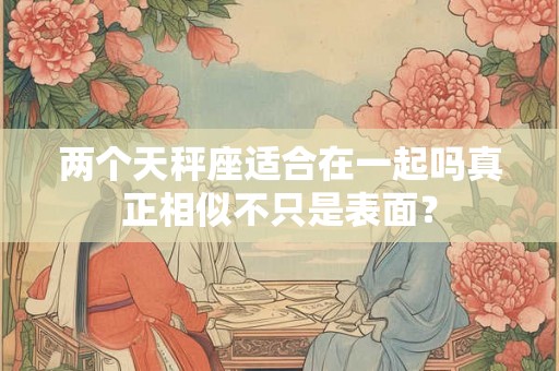 两个天秤座适合在一起吗真正相似不只是表面？