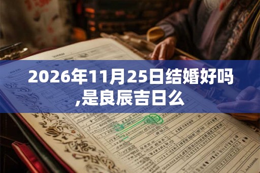 2026年11月25日结婚好吗,是良辰吉日么