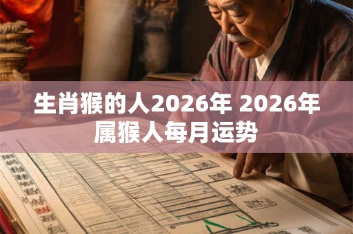 生肖猴的人2026年 2026年属猴人每月运势 生肖猴的人2026年 2026年属猴人每月运势