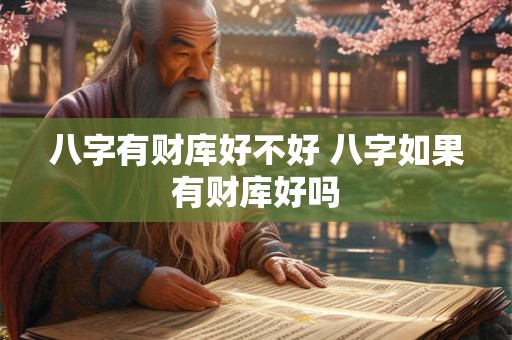 八字有财库好不好 八字如果有财库好吗