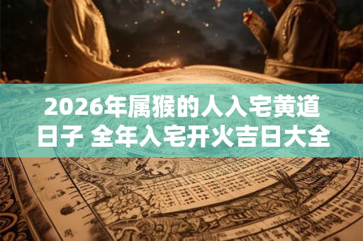 2026年属猴的人入宅黄道日子 全年入宅开火吉日大全