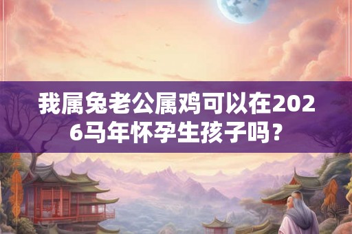 我属兔老公属鸡可以在2026马年怀孕生孩子吗？