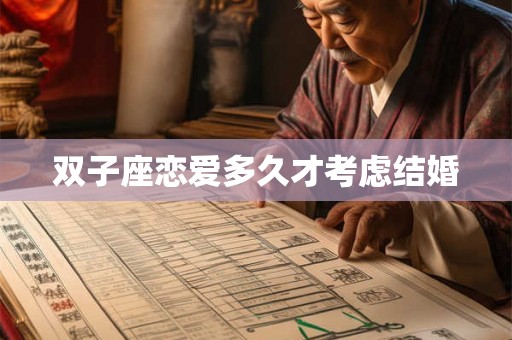 双子座恋爱多久才考虑结婚