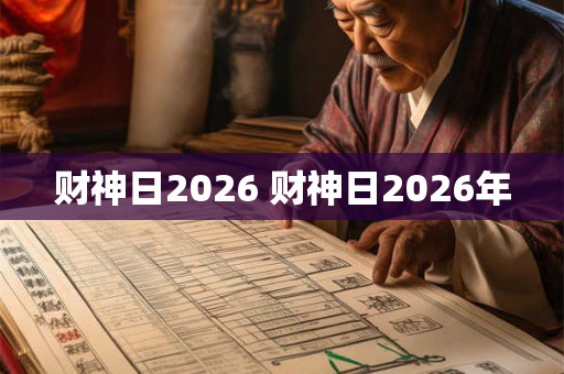 财神日2026 财神日2026年