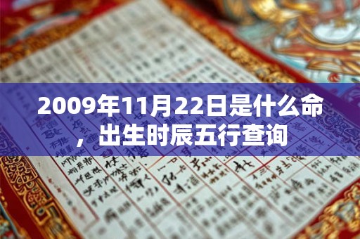 2009年11月22日是什么命，出生时辰五行查询