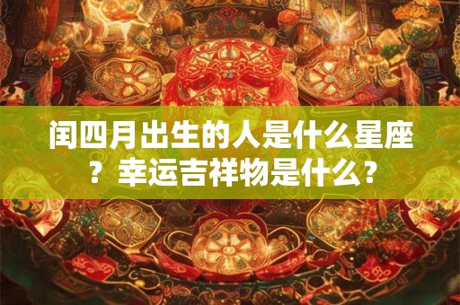 闰四月出生的人是什么星座？幸运吉祥物是什么？