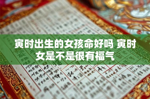 寅时出生的女孩命好吗 寅时女是不是很有福气